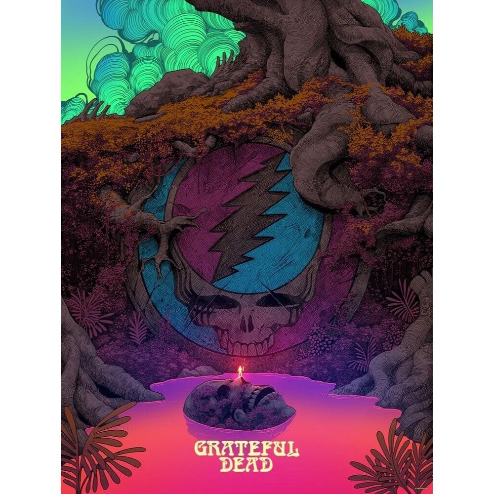 Ian Permana Grateful Dead Variant A Giclee Print 18 X 24 Lt. ed. 75 Bottleneck